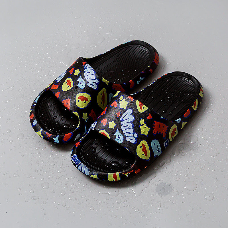 Adult summer sandals and slippers, cartoon bathroom shoes, parent-child shoes, family shoes, EVA sandals and slippers
